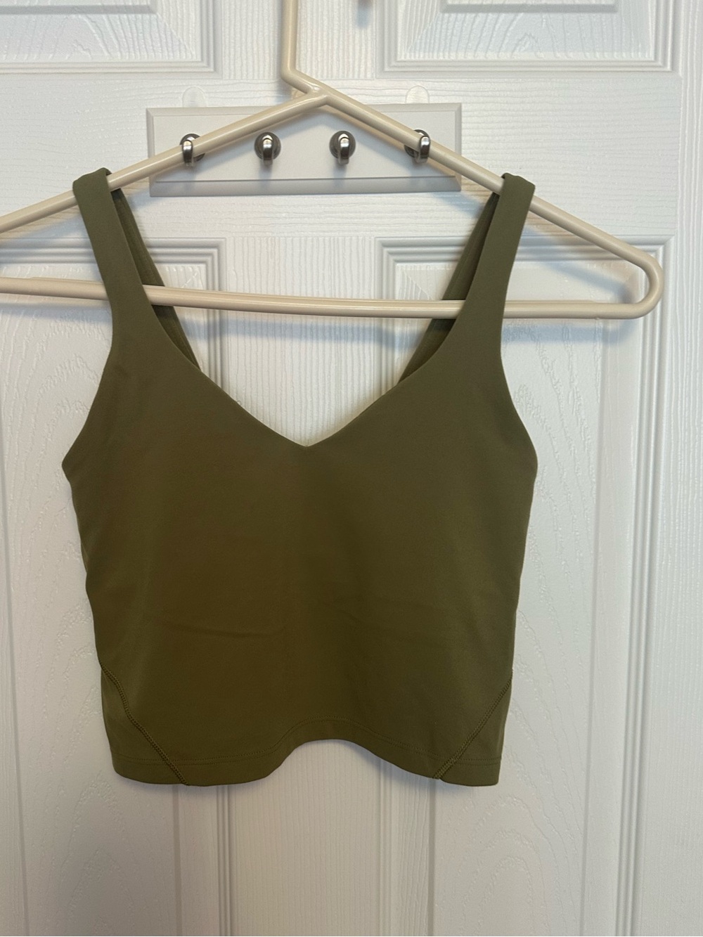 lululemon athletica Olive Cropped V-Neck Tank